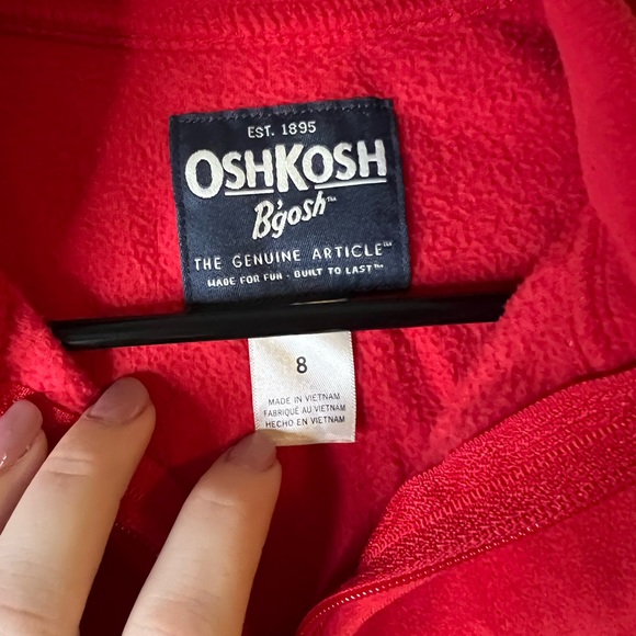OshKosh B’Gosh Quarter Zip Fleece Pullover Boys 8 - Picture 2 of 4